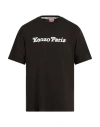 Kenzo Graphic Logo Crewneck T-shirt In Black