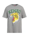 Kenzo Man T-shirt Grey Size L Cotton In Grey