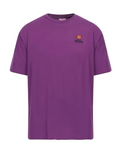 Kenzo Man T-shirt Mauve Size M Cotton, Polyester In Purple