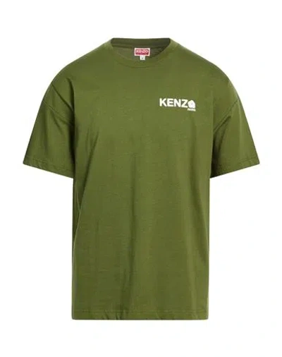 Kenzo Man T-shirt Military Green Size S Cotton