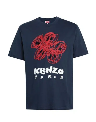 Kenzo Man T-shirt Navy Blue Size L Cotton