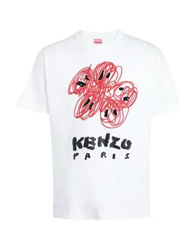 Kenzo Man T-shirt White Size L Cotton