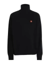 Kenzo Boke Flower Long-sleeved Turtleneck In Black