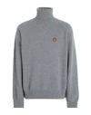 Kenzo Man Turtleneck Grey Size Xl Wool