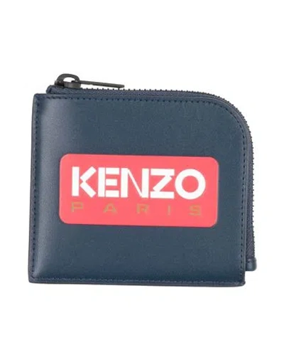 Kenzo Man Wallet Midnight Blue Size - Cow Leather