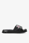 Kenzo Logo-print Slides In Black