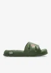Kenzo Logo-print Slides In Green