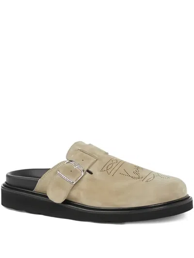 Kenzo Matto Buckle-embellished Suede Mules