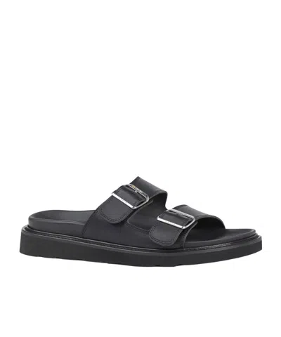 Kenzo Matto Leather Sandals In Black
