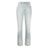 Kenzo Japanese High-waisted Straight-leg Jeans In Blue