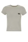 Kenzo Cotton Crew Neck Short Sleeve T Shirt In Gray