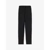 KENZO KENZO MEN'S BLACK BRAND-PATCH RELAXED-FIT COTTON AND LINEN-BLEND CARGO TROUSERS