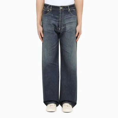 Kenzo Men's Blue Denim Regular Jeans For Ss23 Season