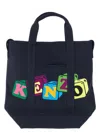 Kenzo Boke Blocks Tote Bag In Blue