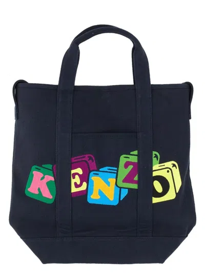 Kenzo Men's Boke Blocks Tote Bag In Blue