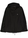 Kenzo Hooded Drawstring Hem Jackets With Zip Pockets In Black