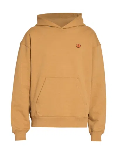 Kenzo Men's Boke Stretch-cotton Oversized Hoodie In Dark Camel
