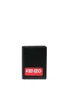 Kenzo Logo Patch Bi-fold Wallet In Black