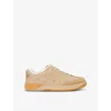 KENZO KENZO MENS CAMEL PXT LEATHER LOW-TOP TRAINERS