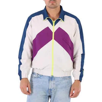 Pre-owned Kenzo Men's Colorblock Sport Track Nylon Jacket In Multicolor