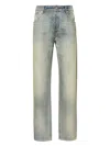 Kenzo Logo Patch Straight-leg Jeans In Stnblkdirt