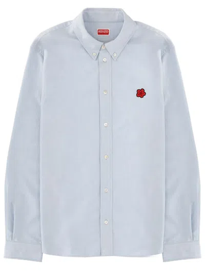 Kenzo Men's Cotton Button-down Shirt In Blue