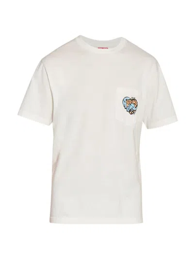 Kenzo Men's Cotton Crewneck T-shirt In Off White