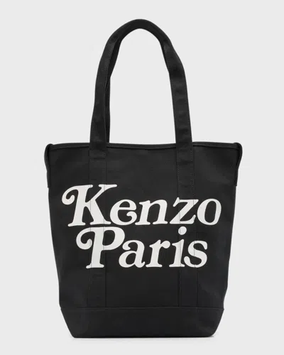 Kenzo Men's Cotton Logo Tote Bag In Black