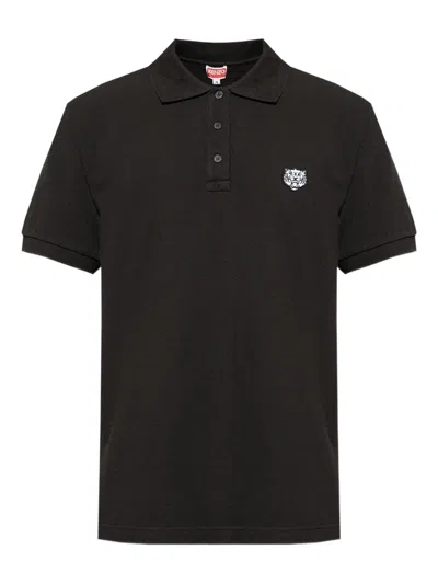 Kenzo Men Cotton Polo Shirt In Black