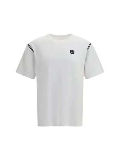 Kenzo Men Cotton T-shirt Embroidered With Boke Flower 2.0 In Gray