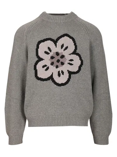 KENZO KENZO MEN CREW NECK SWEATER IN COTTON AND WOOL