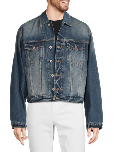 KENZO MEN'S CROPPED DENIM JACKET