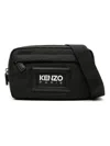 Kenzo Logo-embossed Belt Bag In Black
