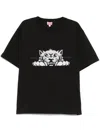 Kenzo Black Oversized T-shirt With Print