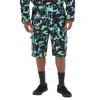 Kenzo Men's Grass Green Abstract-print Cargo Shorts In Green