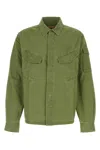 Kenzo Camicia Oversize In Cotone Verde Uomo
