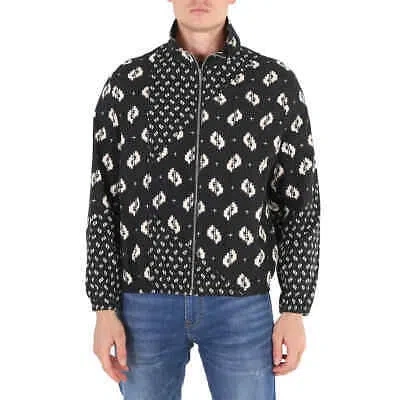 Pre-owned Kenzo Men's Ikat-print Cotton Jacket, Size Small In Black