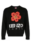 Kenzo Boke Flower Wool Sweater In Black