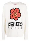 Kenzo Boke Flower Wool Sweater In White