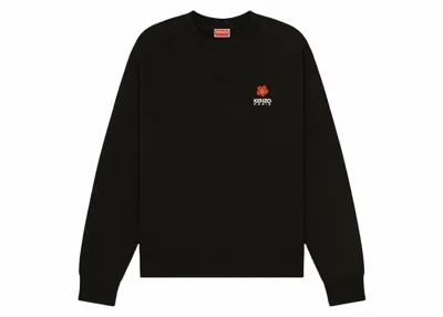 Pre-owned Kenzo Men's  Boke Flower Crest Crewneck Sweatshirt In Black