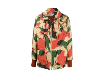 Pre-owned Kenzo Men's  Brushed Camo Overdyed Utility Parka In Multi