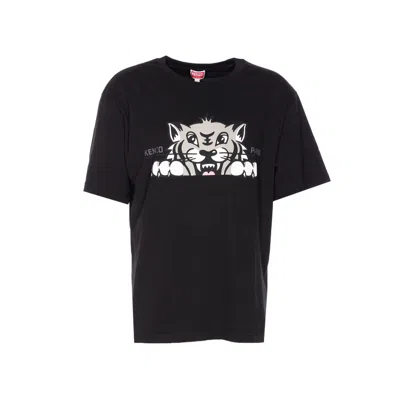 KENZO KENZO MEN KENZO HAPPY TIGER EMBROIDERED OVERSIZE T-SHIRT