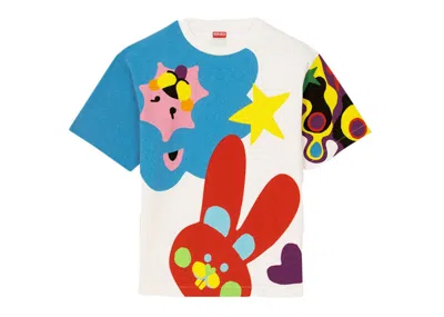 Pre-owned Kenzo Men's  O Oversized T-shirt In Off White