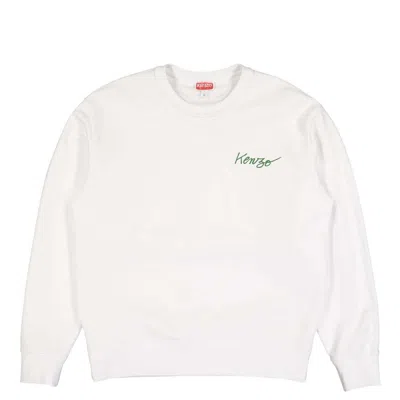 Pre-owned Kenzo Men's  Poppy By Nigo Back Print Sweatshirt In White