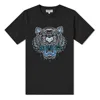 Kenzo Men's  Tiger Printing Short Sleeve Black In Black