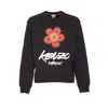 Kenzo Bold Floral Graphic Sweatshirt With Signature Logo In Black