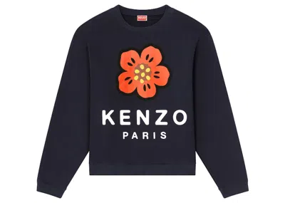 Pre-owned Kenzo Men's  X Nigo Boke Flower Crewneck Sweatshirt In Midnight Blue