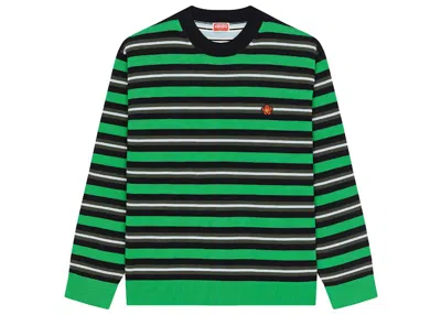 Pre-owned Kenzo Men's  X Nigo Striped Jumper In Grass Green