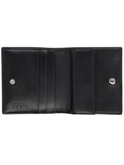 Kenzo Men's Leather Wallet - Mini Design In Black