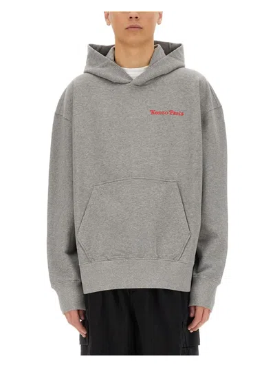 KENZO MEN'S LOGO PRINT HOODIE